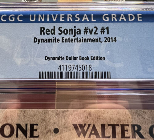 Red Sonja 1 2014 Dynamite Dollar Book Edition CGC 9.8 Jenny Frison - Bild 3 von 5