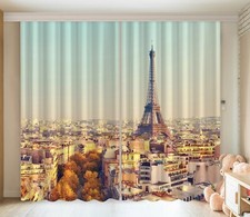 3D Eiffel Tower O3118 Photo Curtain Printing Fabric Window Eve 2023