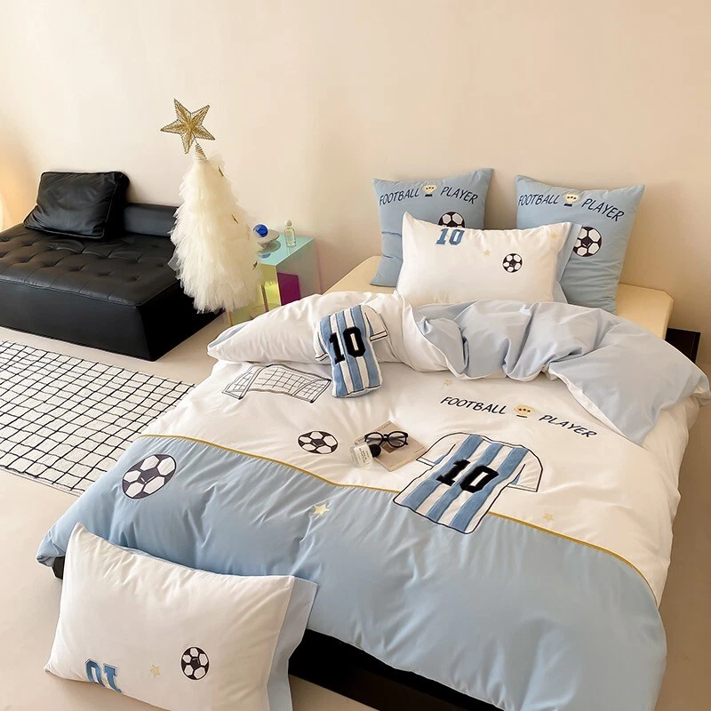 Football Boys Room Blue Argentina Sport Duvet Cover  Bedding - Image 4 of 4