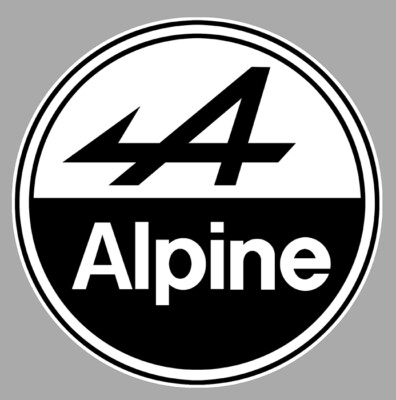 ALPINE Black Laminated Vinyl Sticker