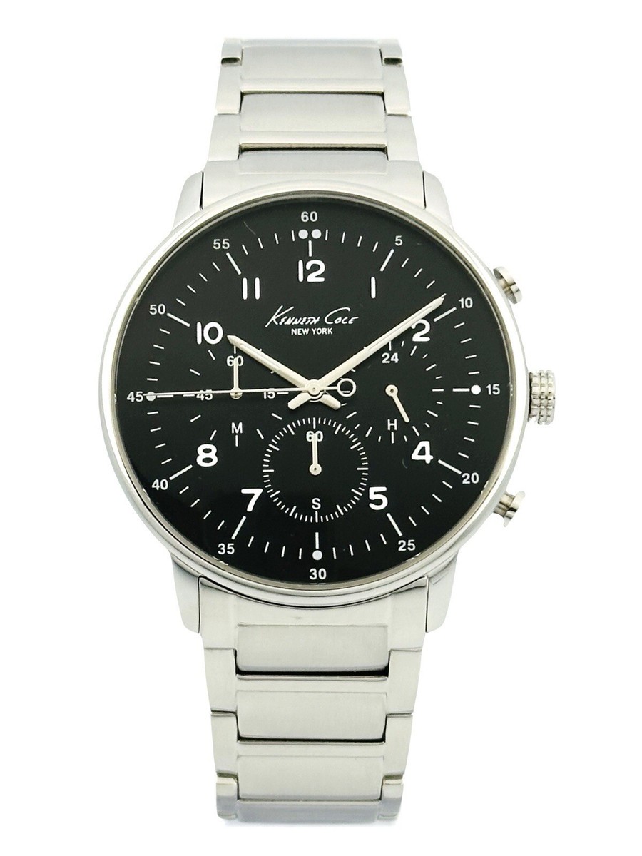 Kenneth Cole Men's KC3872 Iconic Chronograph Black Dial Stainless