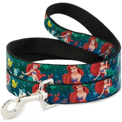 Dog Leash 6-FEET Ariel Poses w/Flounder Green/Blue Fade (US IMPORT)