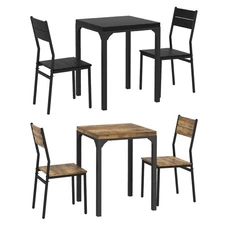 HOMCOM 3 Piece Dining Table Set for 2 Space Saving Modern Kitchen Table Set