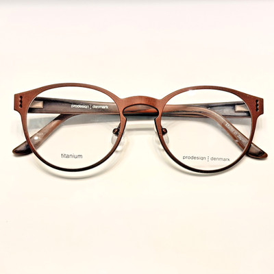 ProDesign Denmark 1414 C.5023 Brown 50-20-140 Pure Titanium Eyeglass Frames NOS