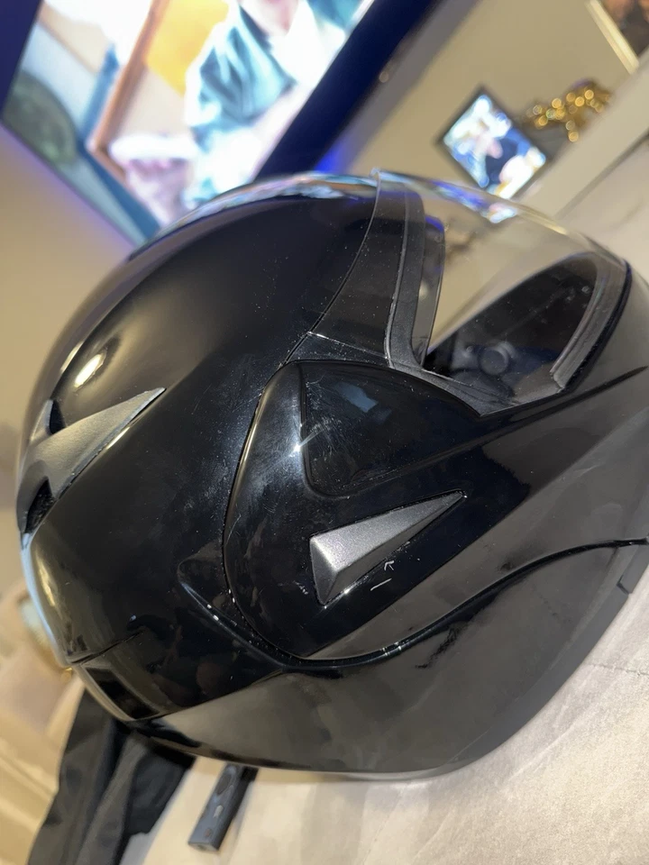 Virtue MD808 Casco de Motocicleta Cara Completa Abatible Mediano Modular Visera Negro Foto 4 de 4