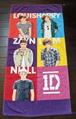 One Direction 2013 Beach Towel Harry Styles Liam Zayn Niall Louis 1D 28 x 58 New