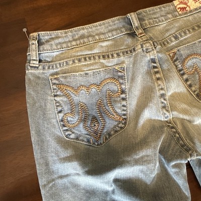 MEK Chicago Slim Boot Jean Wm 30 / 32 Fit - Blue Distressed+Stretch L32 J008