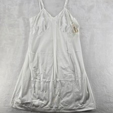 Sears Full Slip Womens 38 Short Shadow Panel White Anti-Cling Antron III Nylon