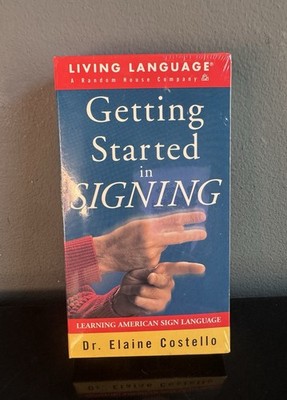 NEW GETTING STARTED IN SIGNING VHS Tape & Book America Sign Language 2000 SEALED
