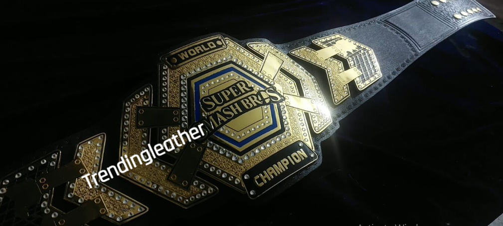World Super SmashBros Championship Belt Adult Size Raplica Zinc