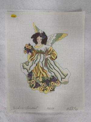 JOAN THOMASSON Golden Harvest Angel 18 mesh needlepoint canvas