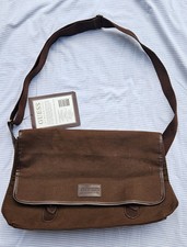 Borsa per laptop guess by marciano messenger marrone misto cotone tracolla regolabile 