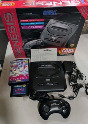 Sega Genesis Model II Console Complete In Box W/ Games - Clean - Mint Condition 