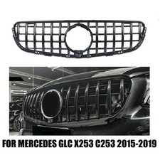 For Mercedes GLC X253 C253 15-19 Front Grille Panamericana GT Style Gloss Black