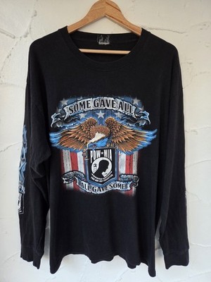POW MIA ''All Gave Some, Some Gave All'' Freedom Langarmshirt 2XL 48'' Vintage