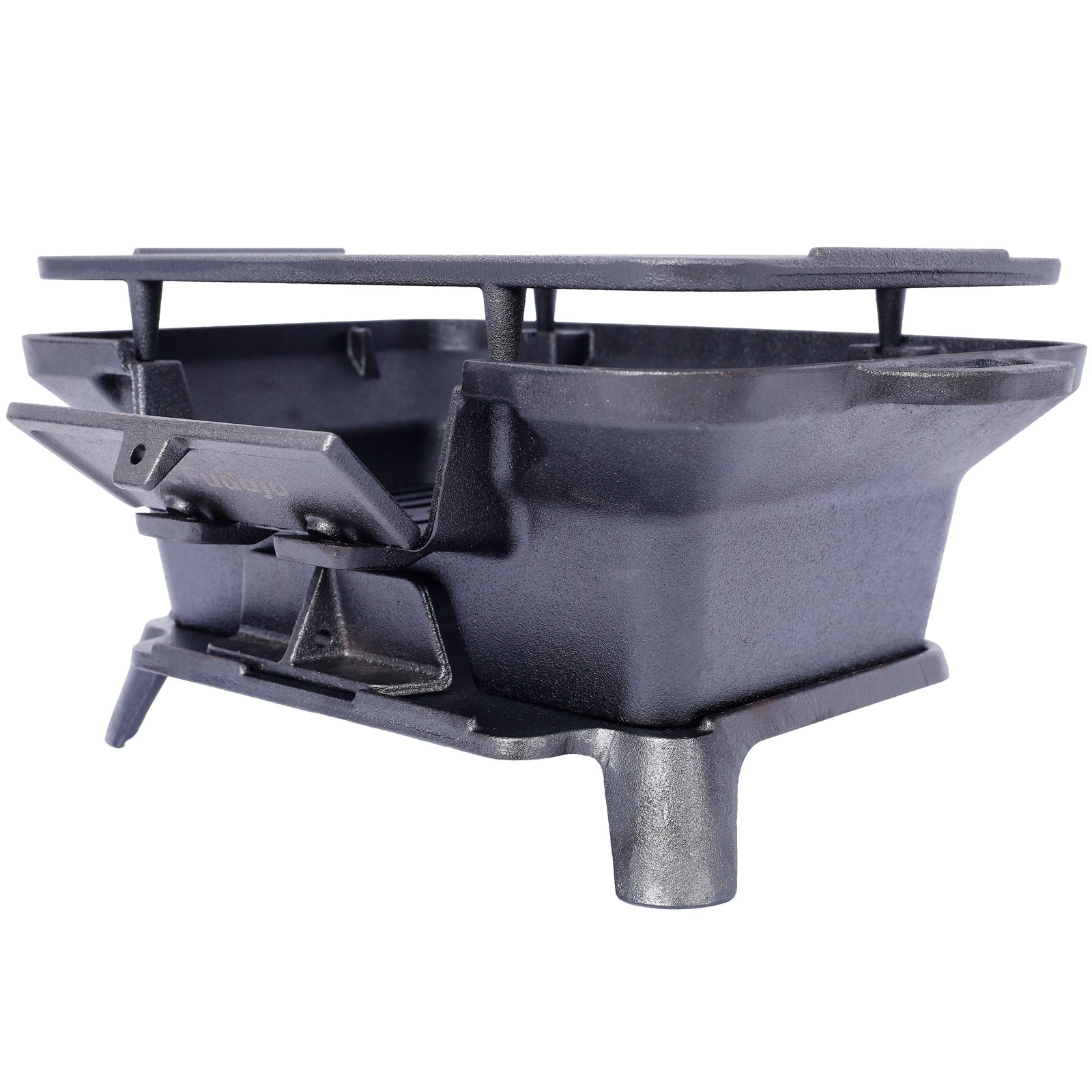 Cast Iron Grill Outdoor Portable Charcoal Grill and Tabletop Cast Iron Skillet