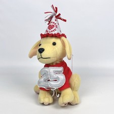 NWT 10" Raising Canes Plush Dog 25th Birthday Hat 2022 Restaurant Puppy