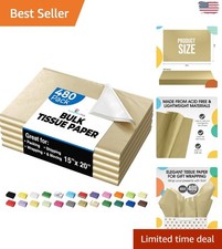 Eco-Friendly Gold Tissue Paper - Bulk 480 Sheets, Perfect for Wrapping & Packing