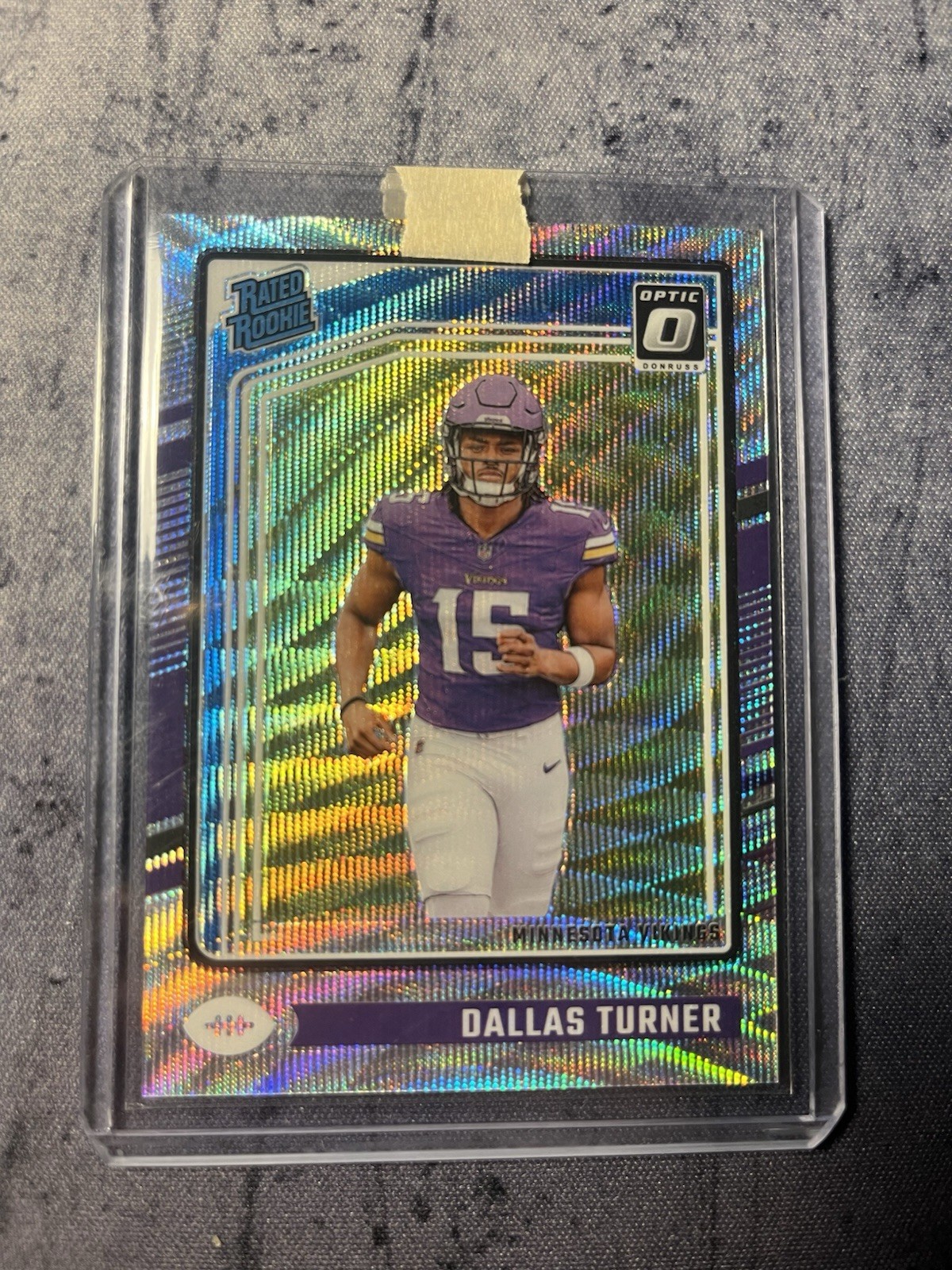 2024 Panini Donruss Optic - Rated Rookie Dallas Turner #224 Wave Prizm /300 (RC)