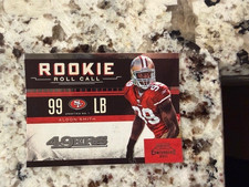 2011 PLAYOFF CONTENDERES ROOKIE ROLL CALL CARD 49ERS ALDON SMITH #19. rookie card picture