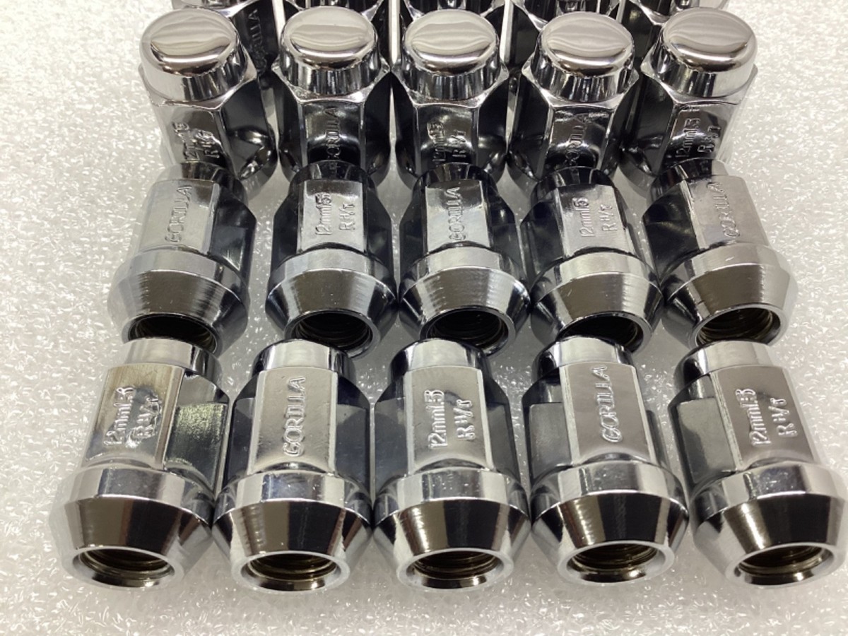 20 GORILLA LIFETIME SOLID CHROME Lug Nuts for C4 C5 C6 Corvette