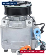 labwork AC Compressor AC Clutch CO 29091C Silver & Black Replacement for Mitsubi