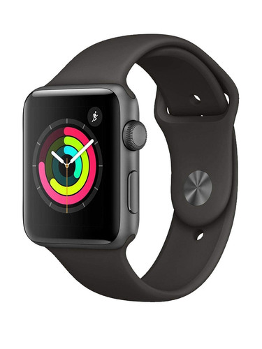 Apple Watch Series 3 42mm GPS + LTE Cellular - Space Grey with Black Sport Band - Picture 1 of 2