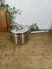 John Lewis Classic Stainless Steel Lidded Saucepan 20cm Used