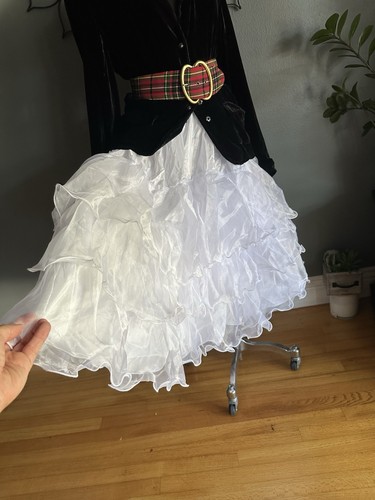 Women's Vintage Retro Mesh Midi Tutu High Waist Skirt Premium Layered Tulle USA - Bild 5 von 11