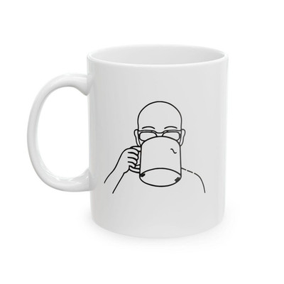 Scott Adams  Simultaneous Sip  Coffee Mug   Minimalist Ceramic Humor Cup
