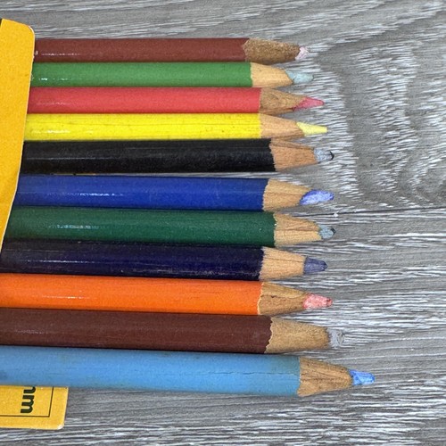 Matite colorate Crayola vintage 12 in confezione 1987 colori vivaci lisci brillanti - Foto 5 di 5