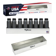 Pit Posse 8 Bottle Oil Caddie Caddy Shelf Holder Trailer Aluminum- USA made