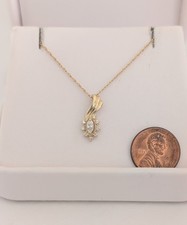 1/4 Carat Diamond Necklace 14K 2.5 Grams Retail Price 1399 Make Me An Offer 