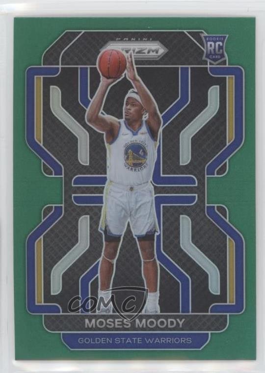 2021-22 Panini Prizm Green Prizm Moses Moody #308 12g7