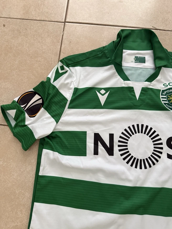Camiseta deportiva de fútbol usada en partido Sporting Lisboa Portugal Cr7 Foto 2 de 4