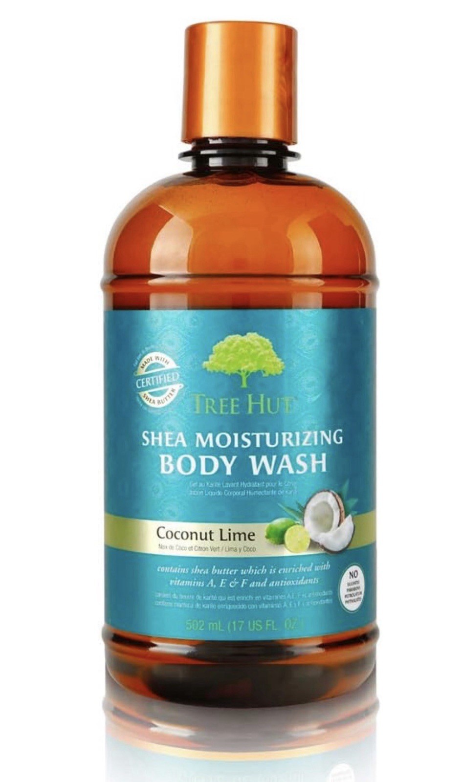 3 Pack Tree Hut Shea Body Wash 17oz Coconut Lime Ultra Hydra