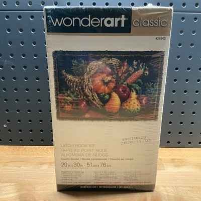 Spinrite Caron Wonderart Classic Latch Hook Kit 20X30 Country Harvest 426405