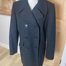 Vintage 90s Donny Brooke 100 Wool Peacoat Double-Breasted Size M