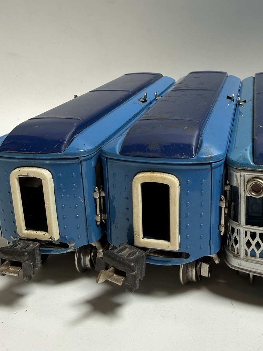 MTH LIONEL LINES TINPLATE BLUE COMET 263 NICKEL LOCO/TENDER 6 CAR