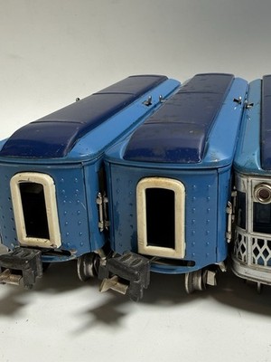 MTH LIONEL LINES TINPLATE BLUE COMET 263 NICKEL LOCO/TENDER 6 CAR