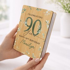 Personalised 90th Birthday Card, Keepsake Card for Nan Grandma, Milstone Gift