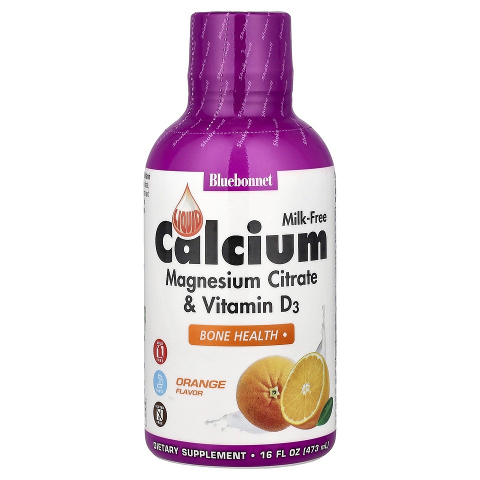 Liquid Calcium Magnesium Citrate & Vitamin D3, Orange , 16 fl oz (473 ml)