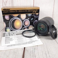 Nikon AF NIKKOR 70-300mm f/4-5.6 D ED w/ Box, Cover, Hood - TESTED, FULLY WORKS