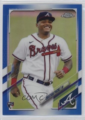 2021 Topps Chrome Blue Refractor 11/150 Cristian Pache #178 Rookie RC 06l3