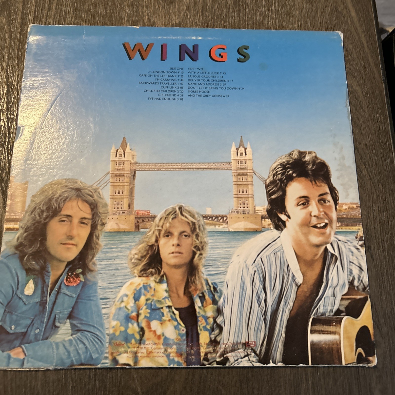 Wings, London Town, SW-11777, 1978 Capital Records
