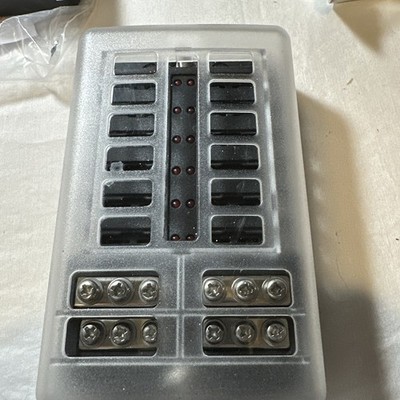 12 Way Car Boat Truck RV Power Distribution Blade Fuse Holder Box Block Panel