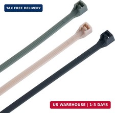 Gardner Bender 10096 4 in., 8 in. Nylon Cable Ties, Tan, Olive, & Black , 200 Pa