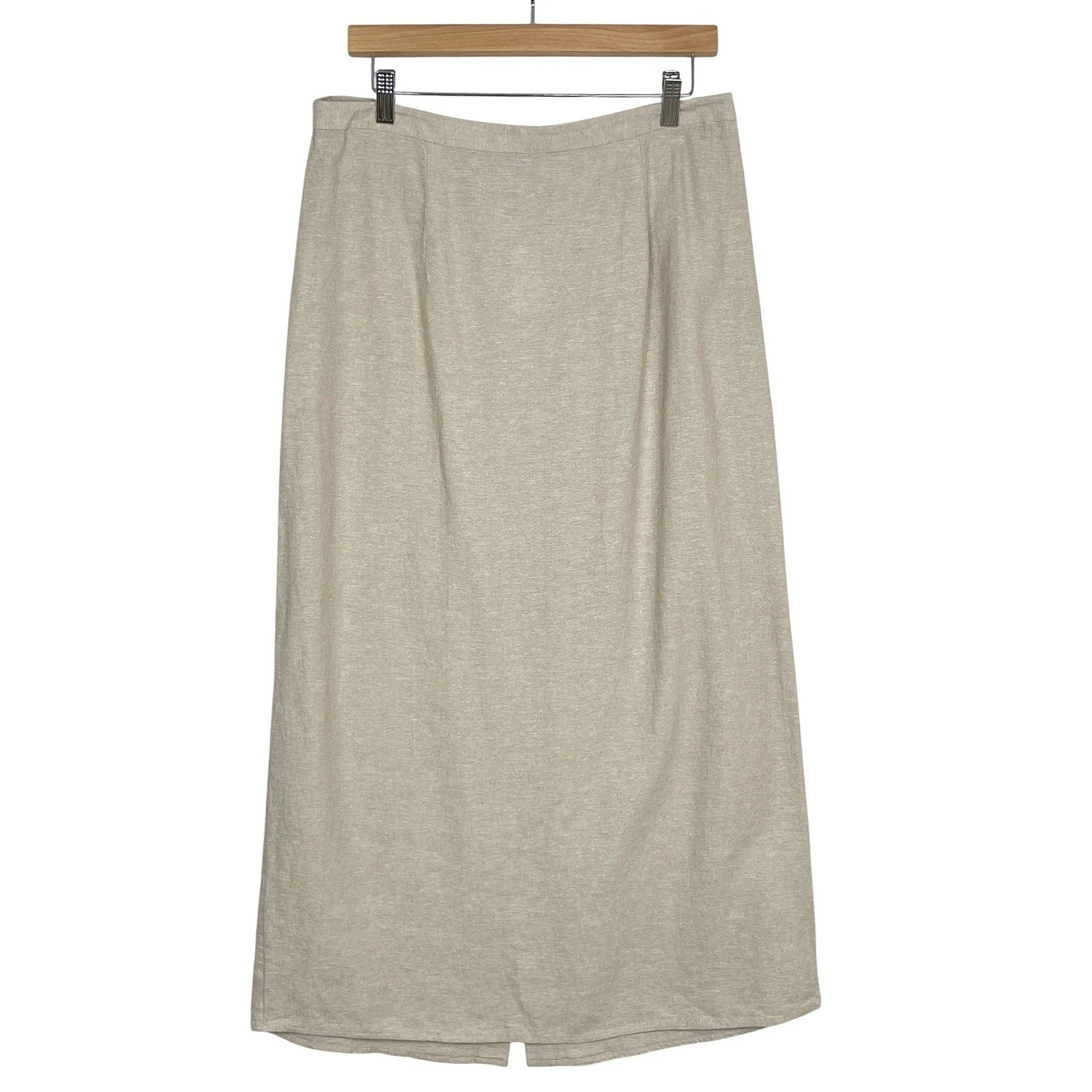 Old Navy Linen Blend Column Maxi Skirt Size L Minimalist Coastal Quiet Luxury