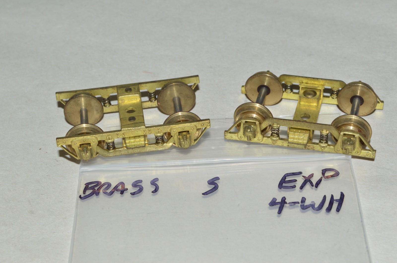 HO scale sprung brass passenger trucks 4-wheel express lightweight 36