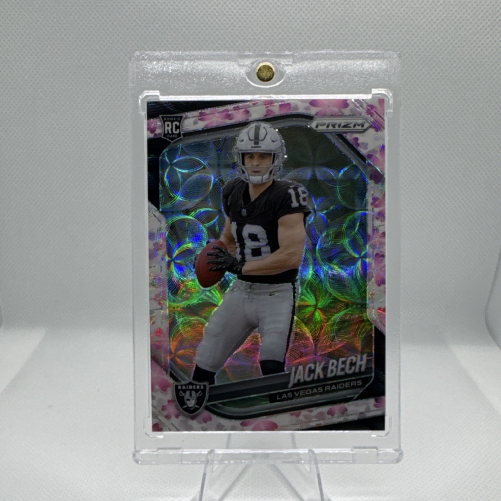 Panini 2025 Prizm Jack Bech Rookie Cherry Blossom Prizm #346/15 Raiders Football